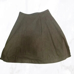 Banana  Republic day-night office Aline classic stylish grey flared midi skirt 6